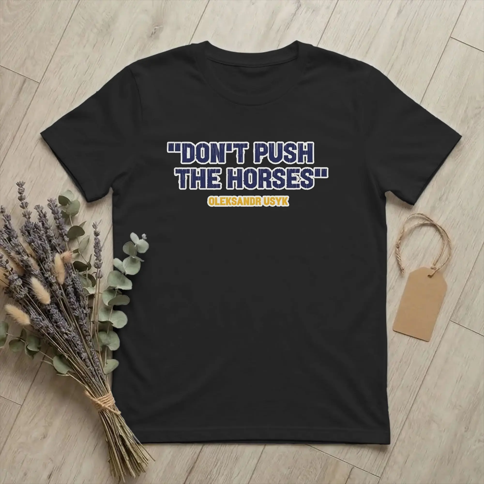 Men's Don't Push The Horses Boxing T Shirt Meme Ukraine Cotton Clothes Vintage Short Sleeve Round Collar Tees Summer T-Shirt