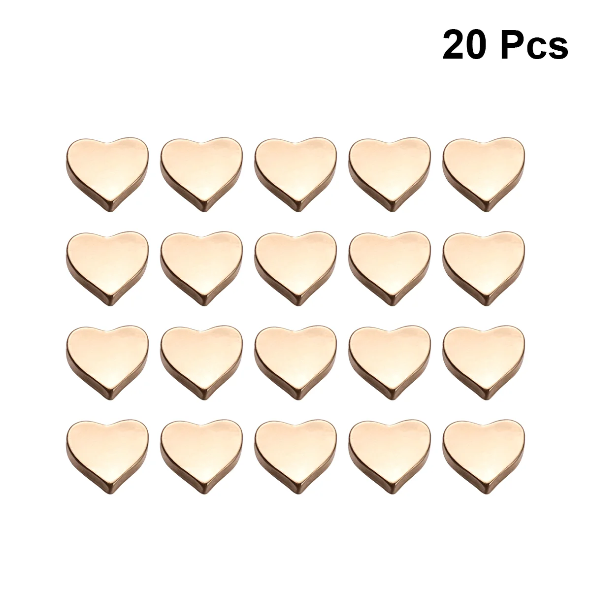 

20 Pcs Heart Pendant Accessory Earring Accessories DIY Alloy Rose Gold Dangle Earrings