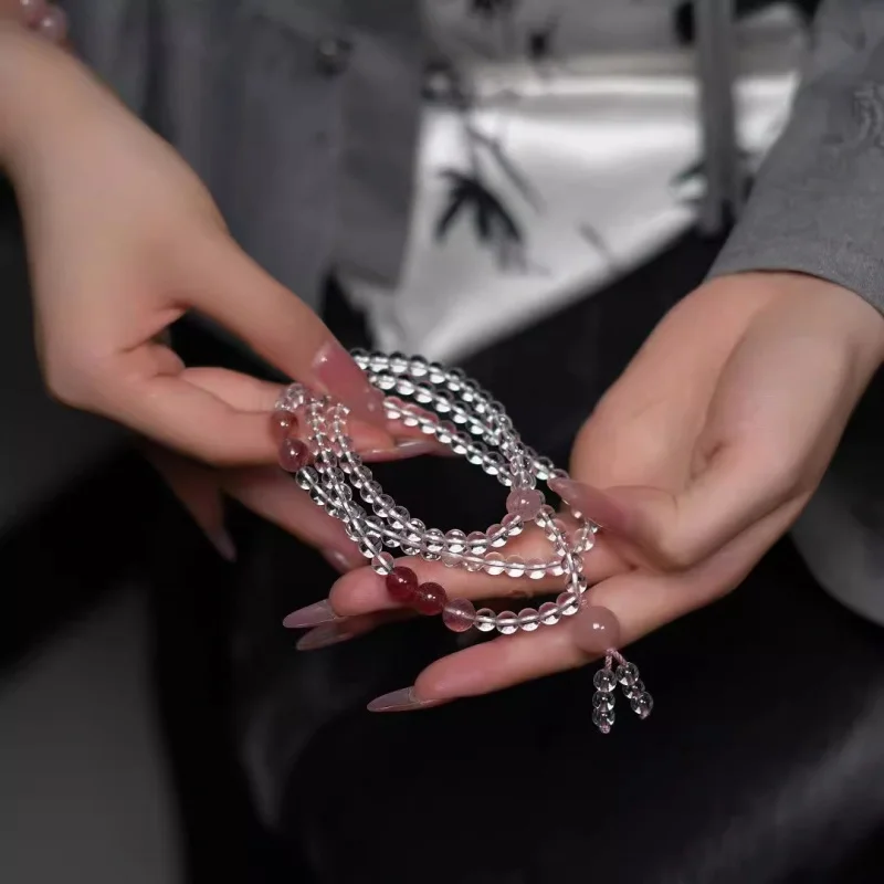 

Натуральный белый стиль 6 мм круглые бусины пробуждение льва женский двойной круг браслет на удачу