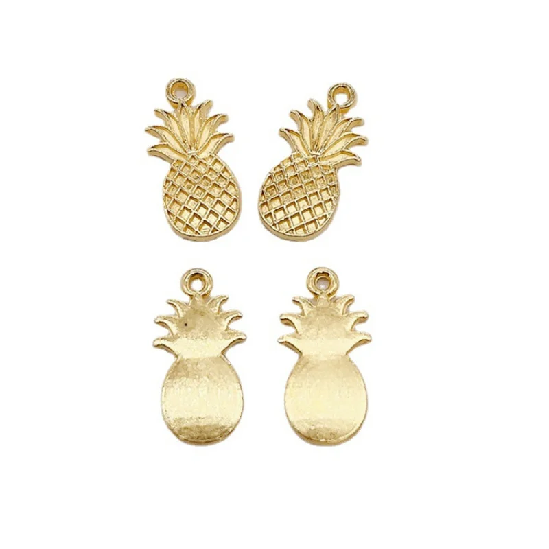 Factory Direct Sales 100 Pieces diy Ornament 17*9MM Copper Pineapple Fruit Creative Pendant Ornament