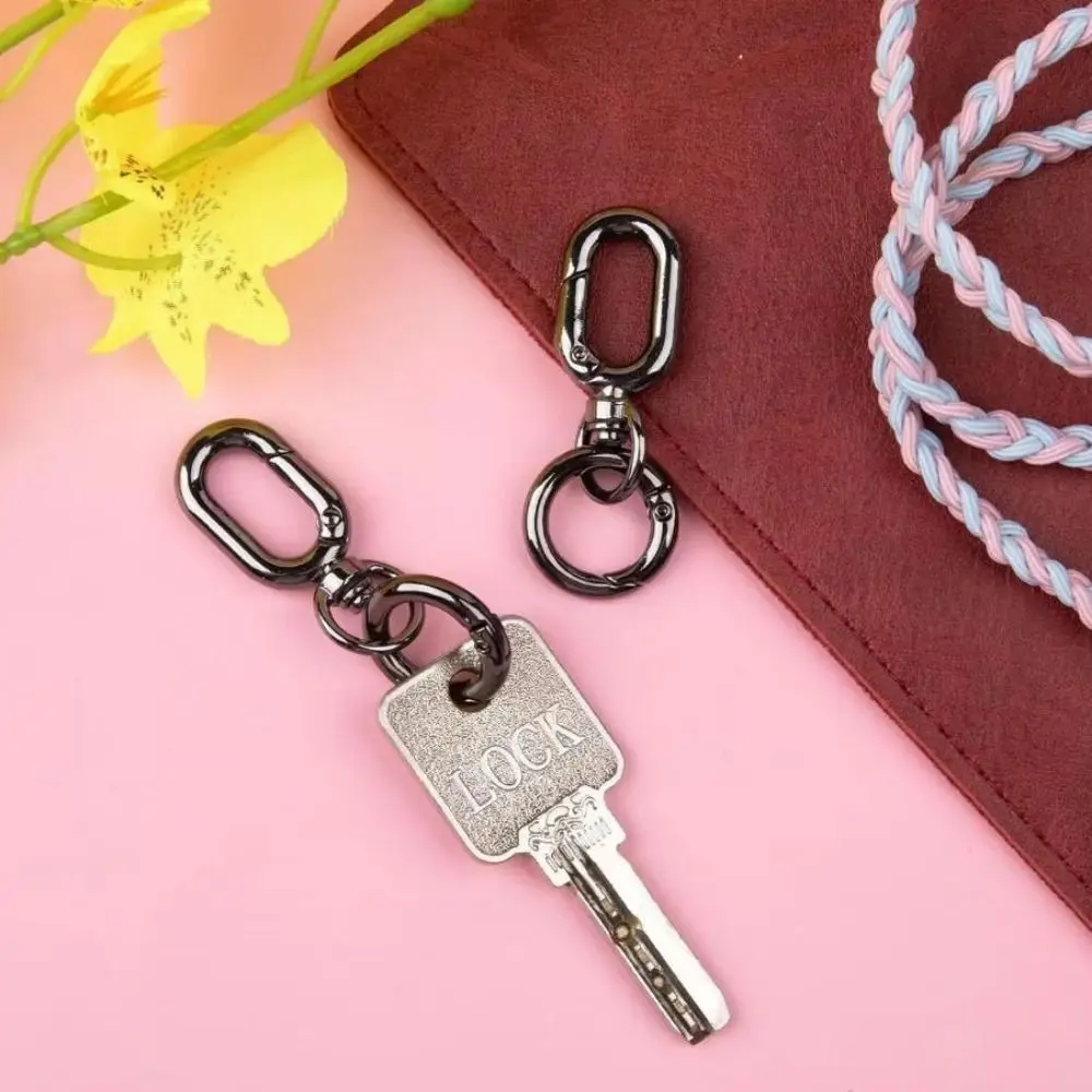 2pcs New Metal Double Opening Swivel Clasp Clips Zinc alloy with Key Ring Key Chain Clip 3 Colors Swivel Spring Snap Hooks
