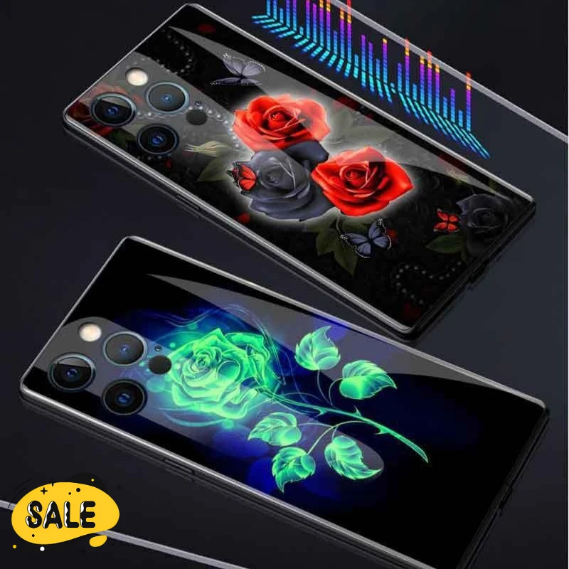 Funda de teléfono con destello de luz LED para llamadas, estilo de moda de lujo, para Iphone 12 11 Pro Max Xr/Xs Max 8 7 Plus, funda protectora personalizada