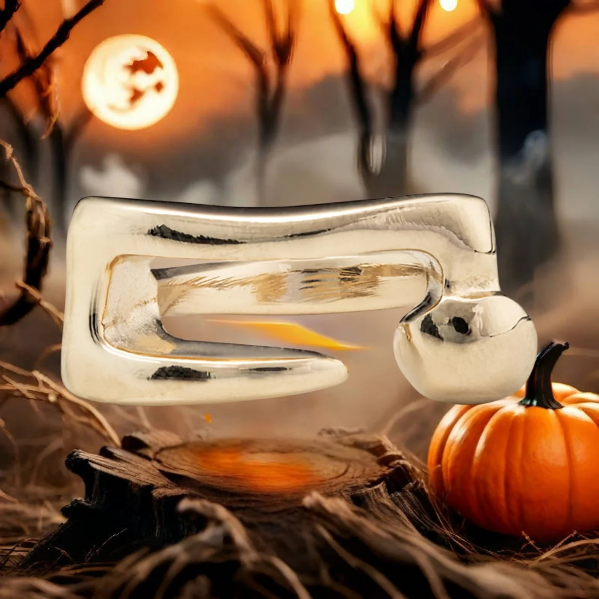 

2025 UNOde50 Original New Product Glod central buckle shaped ring Women's Anniversary Commemorative Gift