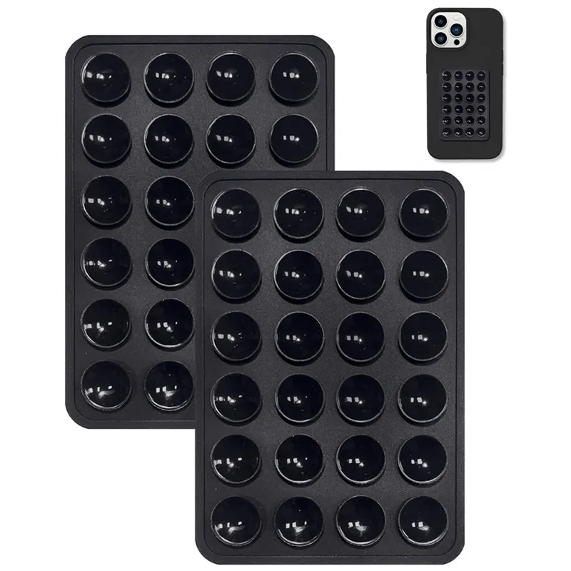 2 SZTUK Silikonowe etui na telefon z przyssawką i mocnym samoprzylepnym stojakiem dla iPhone'a 15 14 13 12 Pro Max Plus Samsung S24 S23 Back Cover