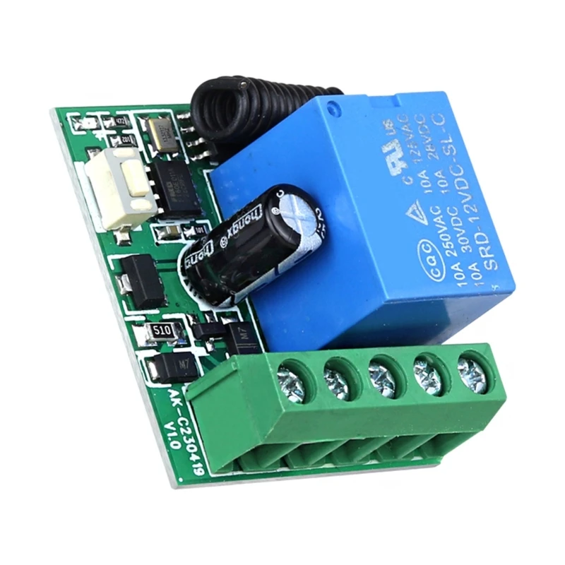 315Mhz 433Mhz DC12V 10A Single Channel Relays Module Receiver Wireless Remote Control Switches for LED Lighting, Car