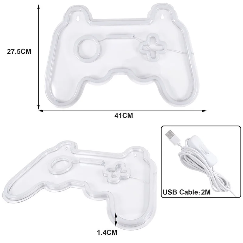 Luce decorativa per sport elettronici a tema giochi - Lampada per atmosfera a LED con design controller, decorazione della stanza ​