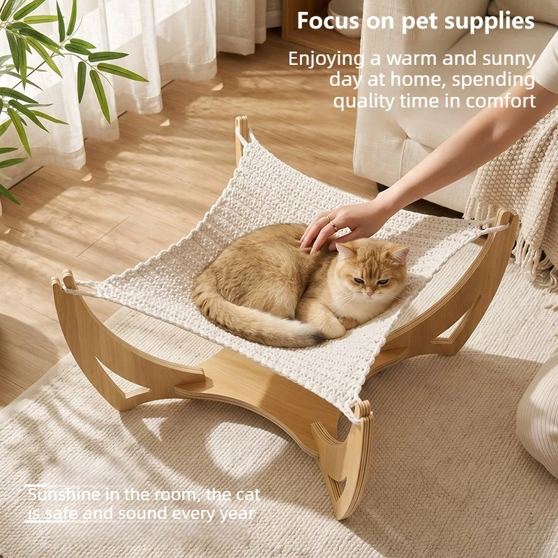 Summer Breathable Cat House Mat Pet Bed Cat Bed House Nest Mat Cattery Weaving Cat Hammock Wood Off The Ground Moisture-proof