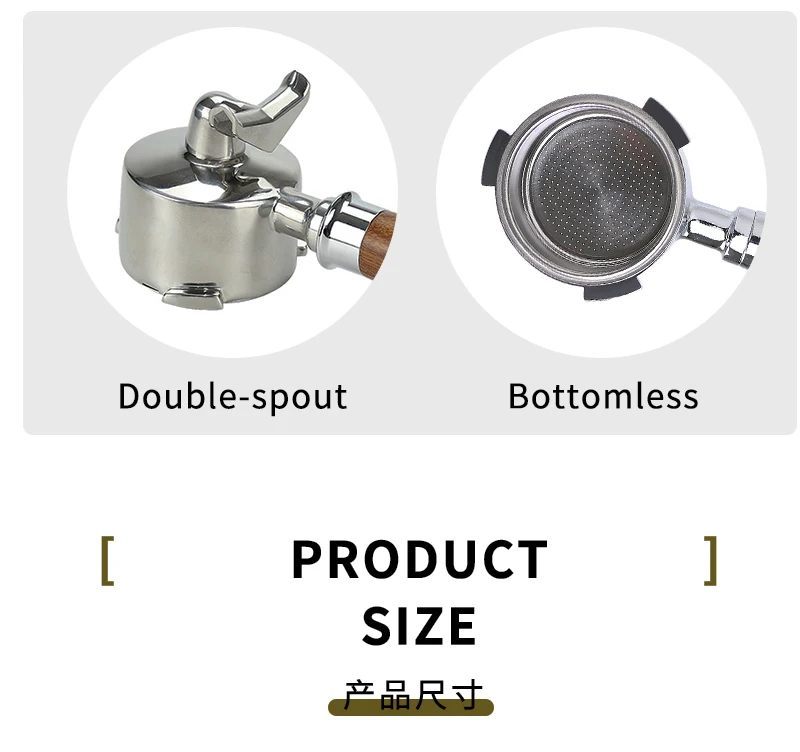 51mm Kaffee-Siebträger ohne Boden mit Holzgriff für Delonghi Dedica EC680 EC685 Ersatz-Filterkorb Barista-Zubehör – Detail 10