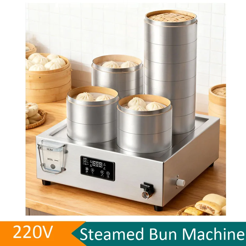 

Electric Commercial Bun Steamer Machine High Efficiency Steam Cooker Multi Layer Food Steamer for Shop Hotel Kitchen
