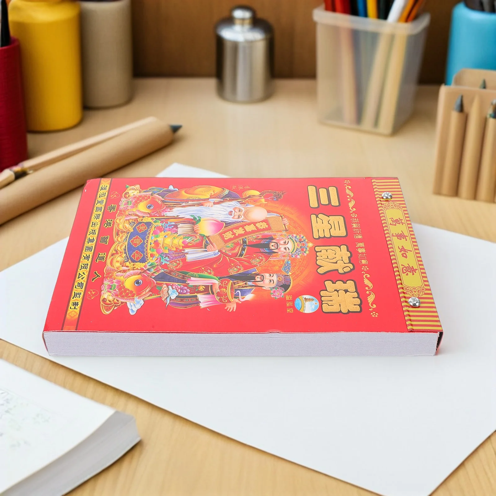 

Китайский настенный календарь 2026 года, традиционный подвесной декор в виде лошади, ежедневник, календарь на лунный год, домашний офис