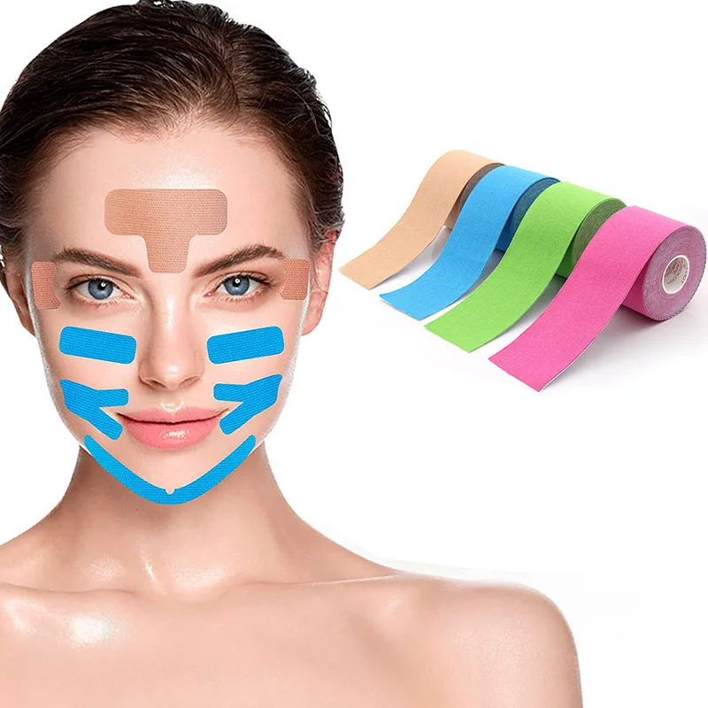 2.5CM*5M Kinesiology Tape Lifting Wrinkle Remover Sticker Tape Facial Skin Care Tool Bandagem Elastica For Face V Line Neck Eyes