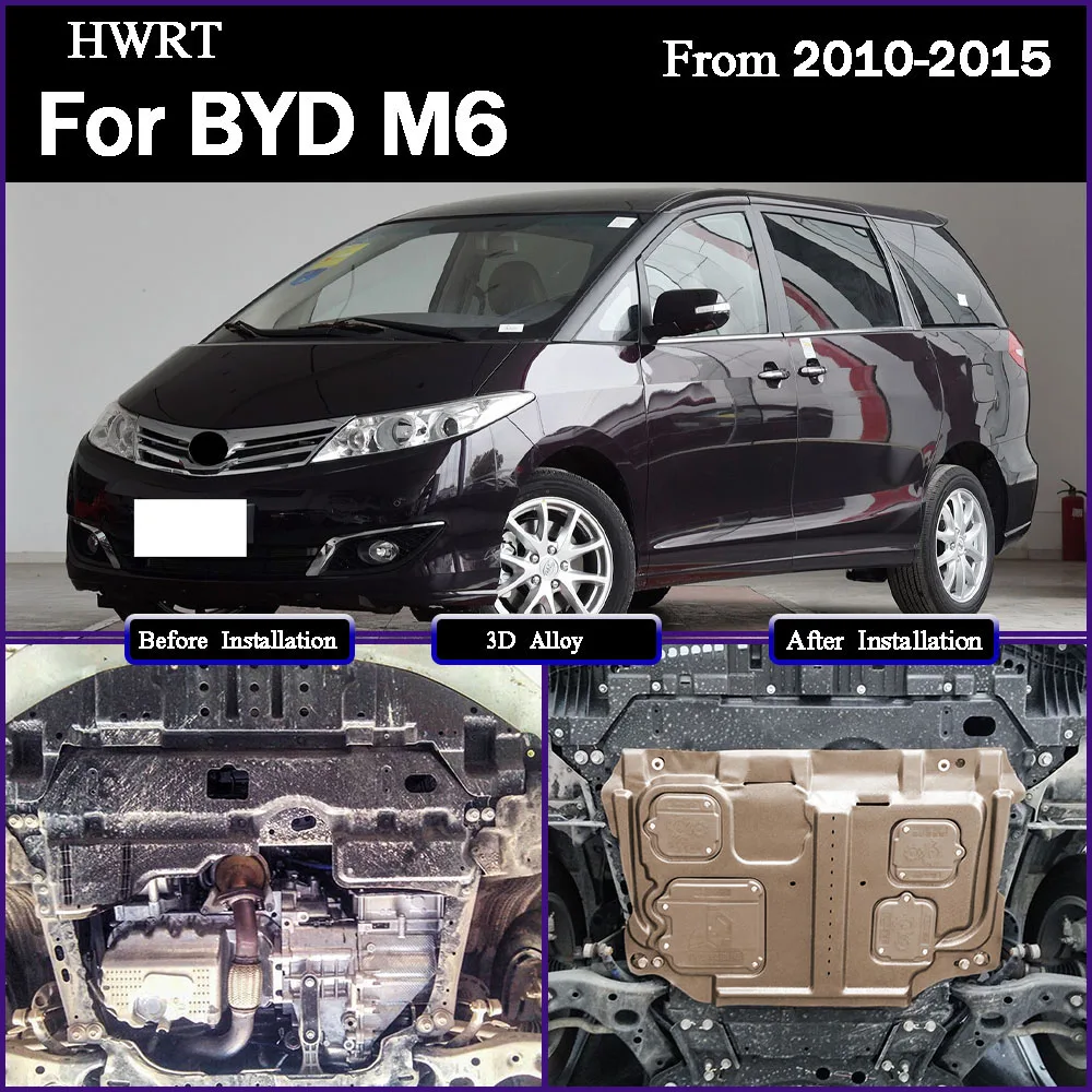 

For BYD M6 2010-2015 2.0L 2.4L New Higher Quality Black Under Engine Guard Mudguard Board Splash Shield Mud Fender Plate Panel