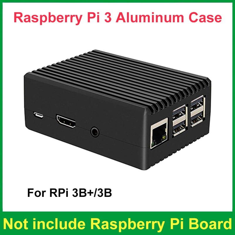 

Алюминиевый корпус Raspberry Pi 3, металлический корпус с пассивным охлаждением и термопрокладкой для Raspberry Pi 3 Model B 3B+