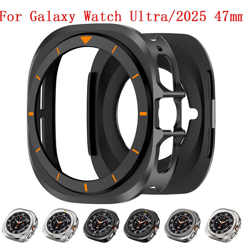 

Защитный чехол для Samsung Galaxy Watch 7 Ultra 47 мм, металлический бампер для ПК, пленка без экрана для Galaxy Watch 2025, аксессуары для чехла