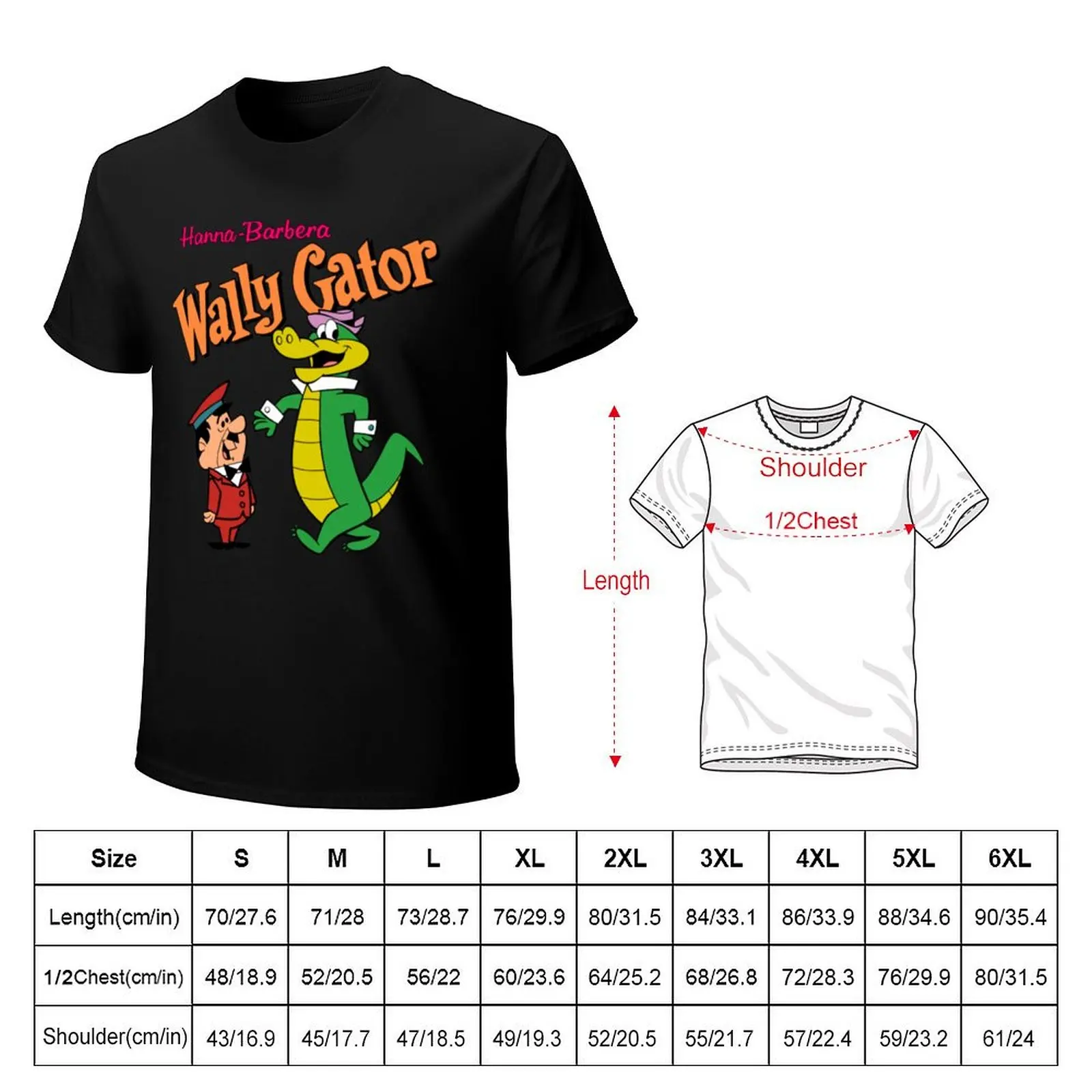 Hanna barbera Wally Gator T-Shirt Big and Tall Basic Tee Shirt