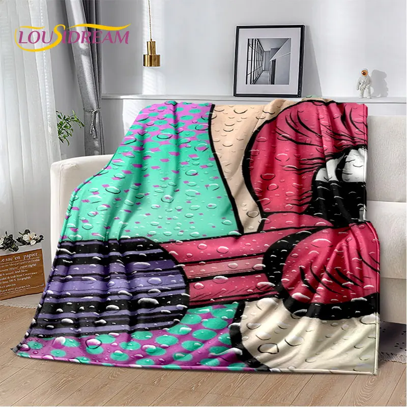 3D Sexy Girls Lips Mouth Series Soft Plush Blanket,Flannel Blanket Throw Blanket for Living Room Bedroom Bed Sofa Picnic Cover