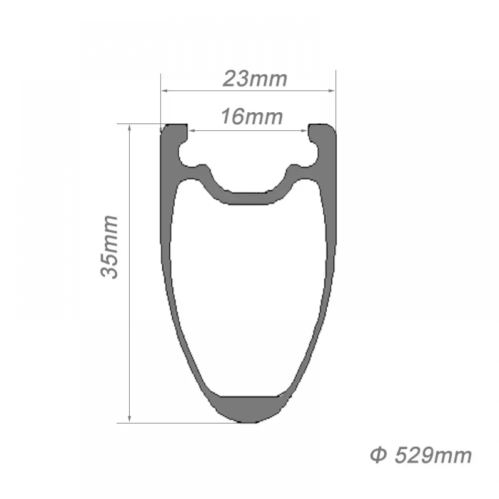 CATAZER 24er Carbon BMX Rims 520mm 35mm X 23mm Bicycle Tubeless Rim Clincher Bike Wheels Rim