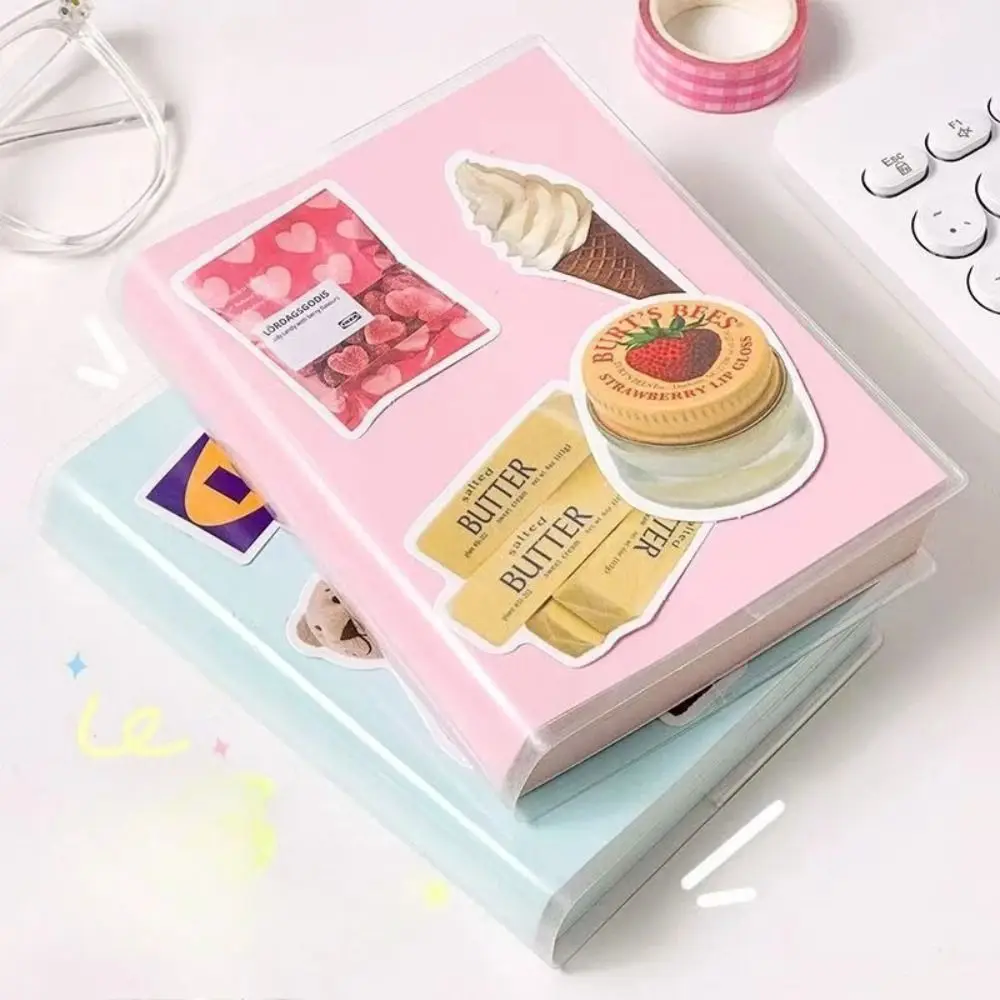 Practical Colorful Ins Pocket Notebook Thicken Transparent Cover A6 Notepad High Appearance Cute Small Daily Planner College