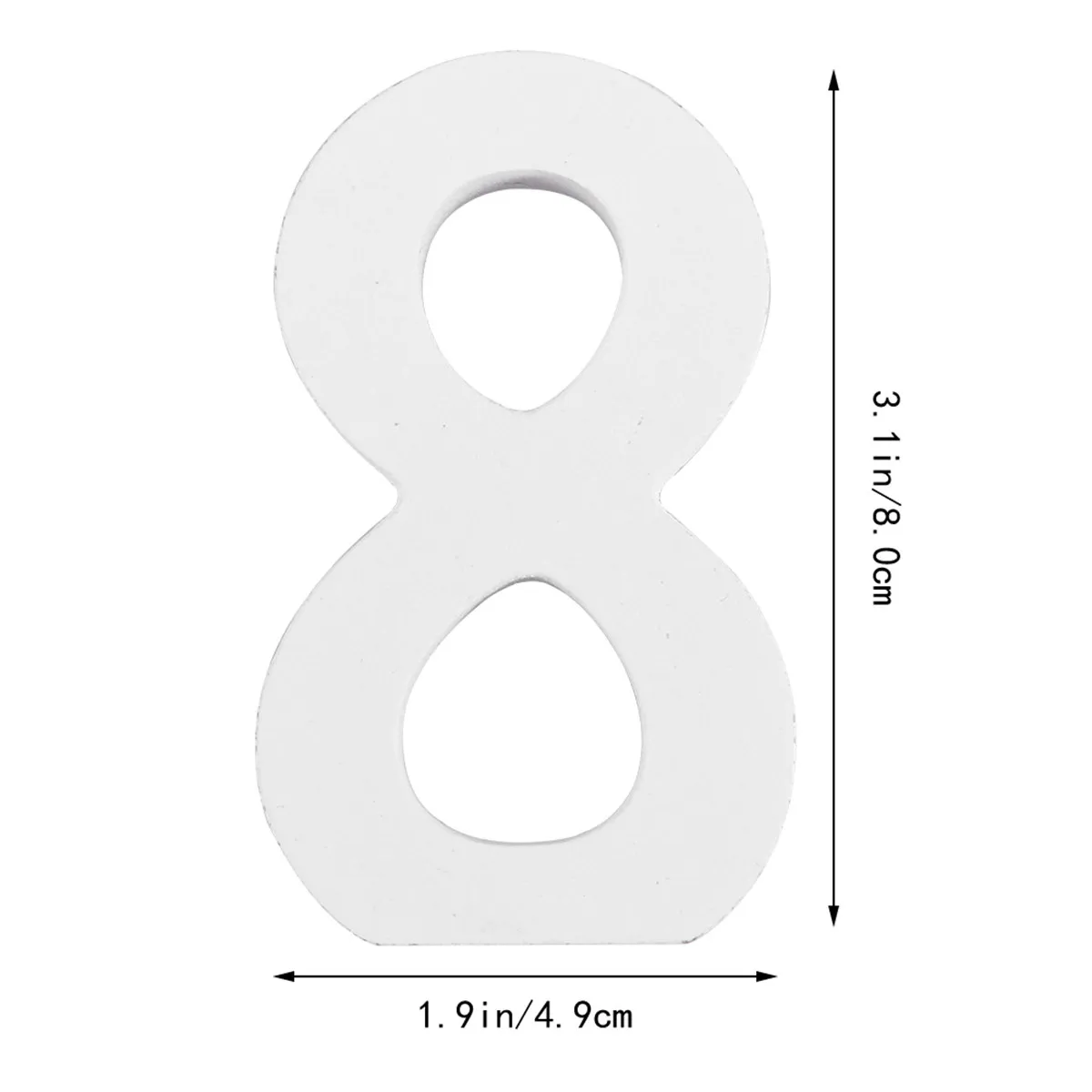 8cm DIY Wooden Table Numbers Set – Natural Wood Wedding & Party Table Decor, Precision Cut Centerpiece
