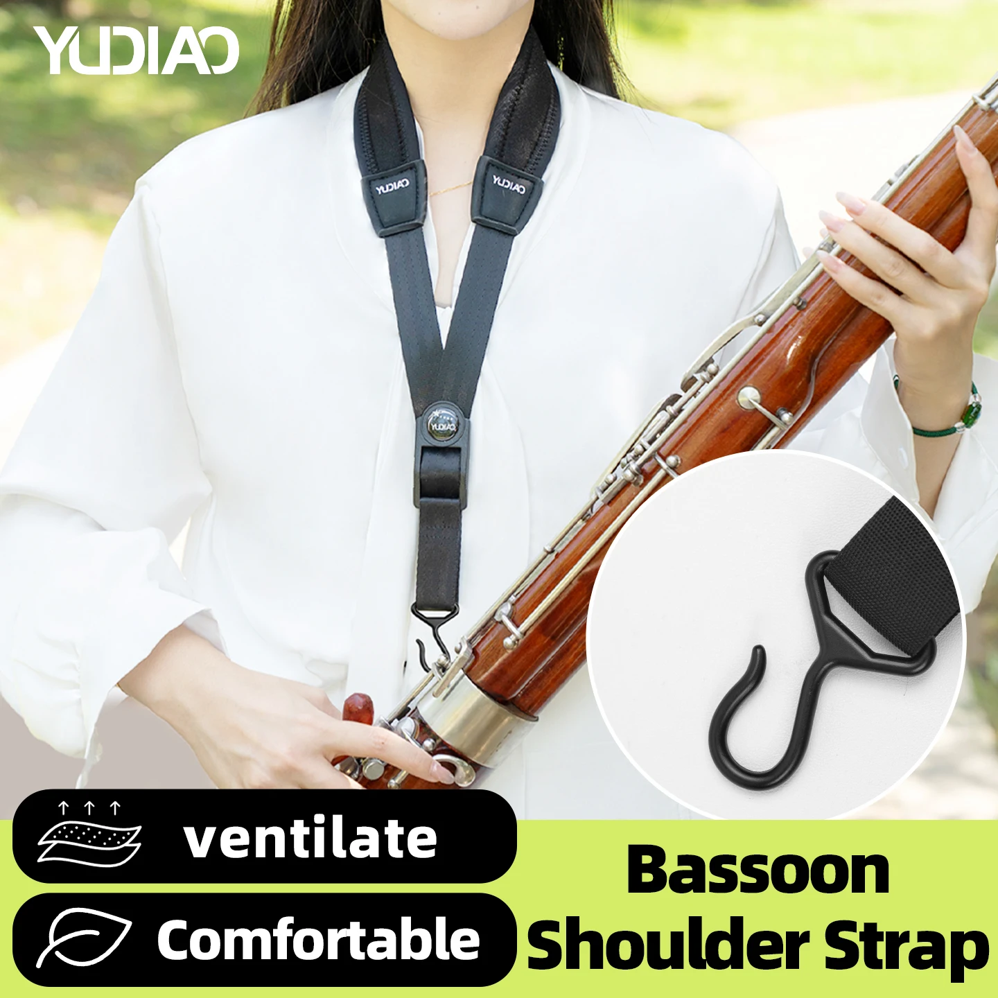 Musical Instrument Bazooka - Bassoon Neck Strap, Universal Instrument Strap,