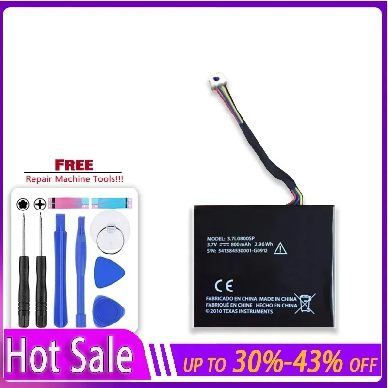 

800mah Replacement Battery 3.7L0800SP for Texas Instruments N2/AC/2L1/A for TI-Nspire CX CAS 541384530001-G0912 Series Batteries