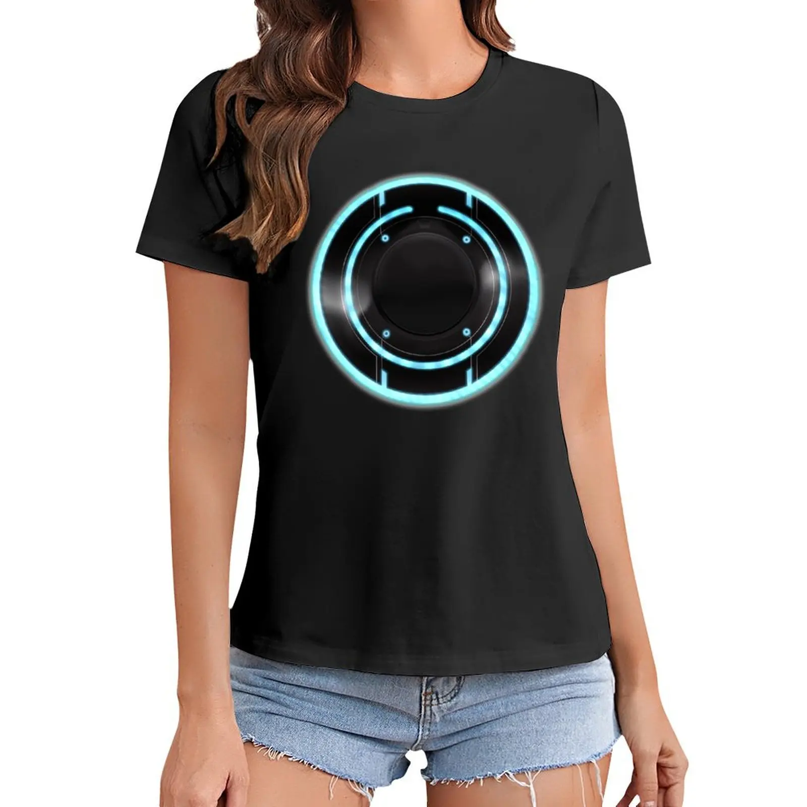 

Tron - Sam's ID Disc T-Shirt lady clothes sweat T-shirt Women