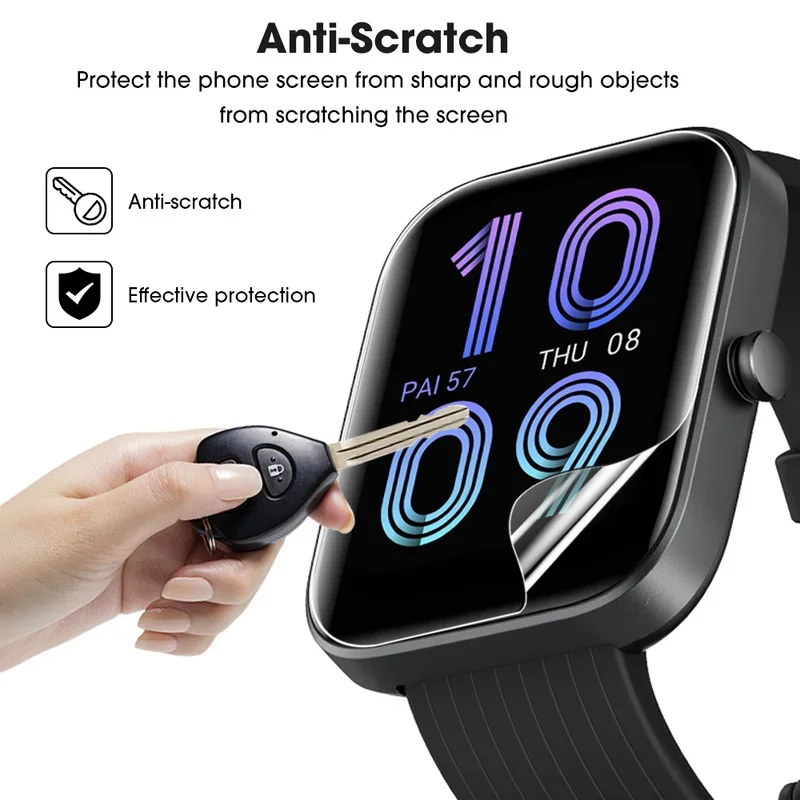 Para Amazfit Bip 3 Bip 3 Pro reloj inteligente Protector de pantalla de película de hidrogel Protector de pantalla suave transparente para Huami Amazfit Bip 3