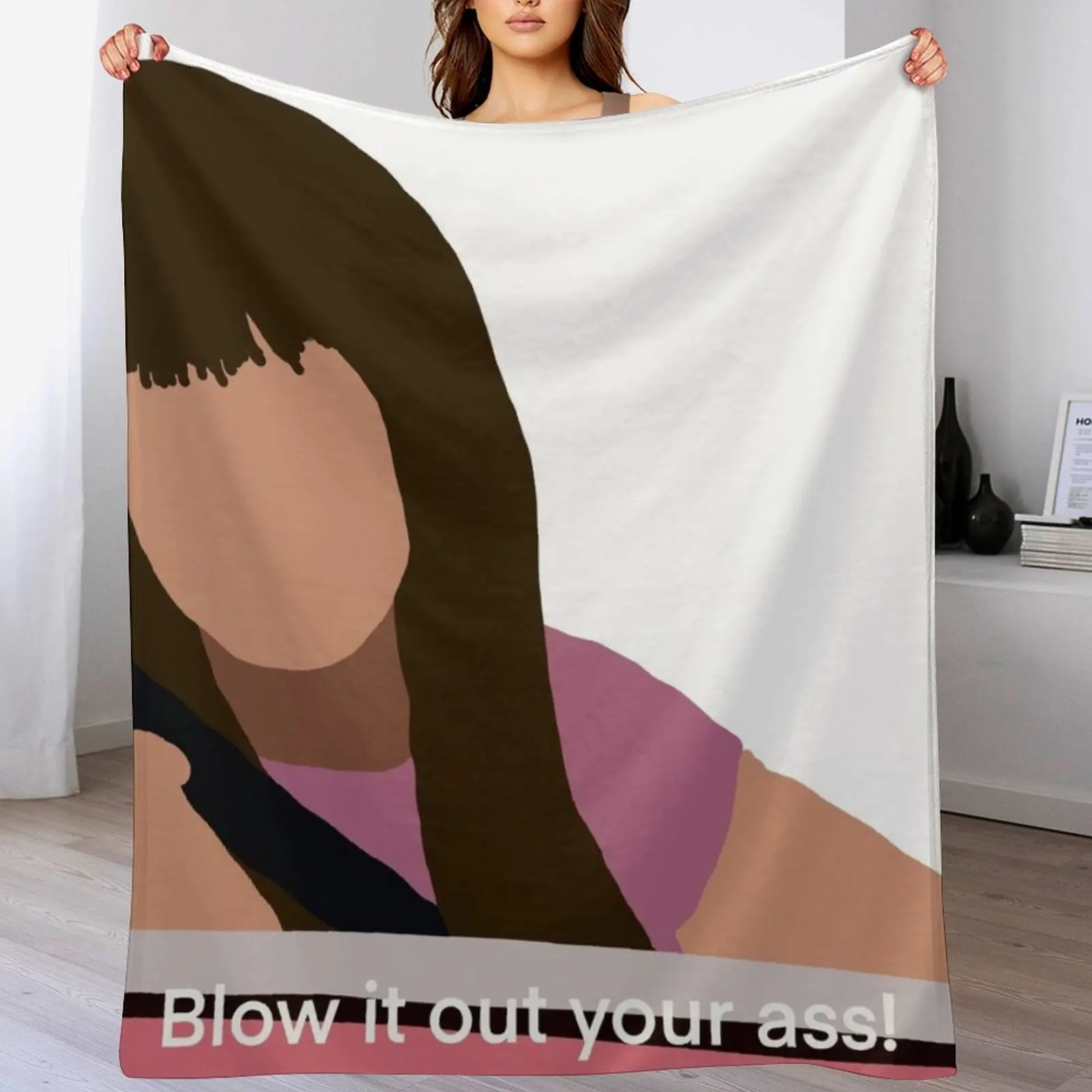 Blow it out your ass! - Kath and Kim Throw Blanket Extra Large Throw Luxury Designer Softest Blankets