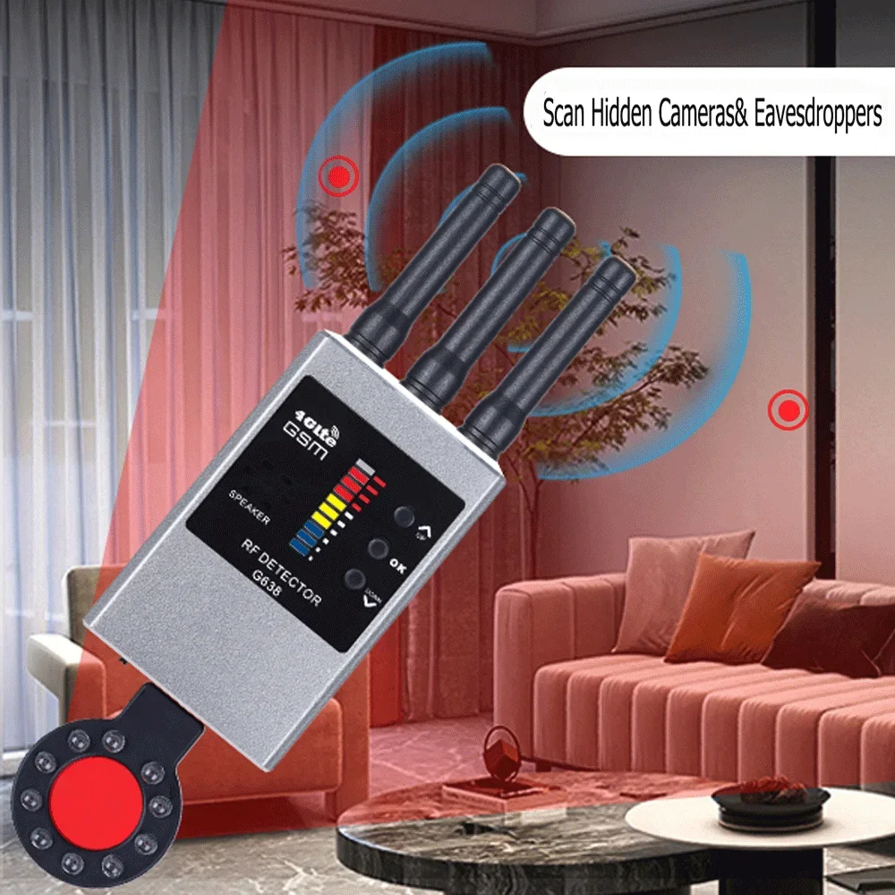 مكافحة التجسس RF كاشف إشارة كاميرات GSM الصوت علة مكتشف GPS المقتفي إشارة كشف مكافحة صريحة كاميرا تعمل بالأشعة تحت الحمراء كاشف القرصنة الأدوات