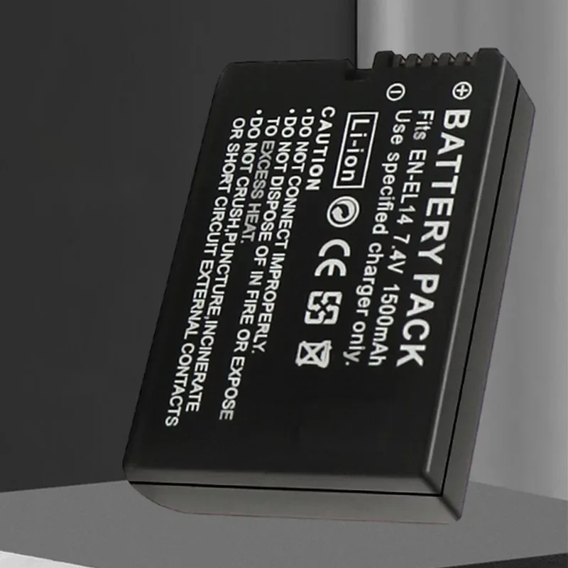 Rechargeable Li-ion Replacement Battery EN-EL14 EN-EL14A 1500mAh For Nikon D3500 D5600 D3300 D3100