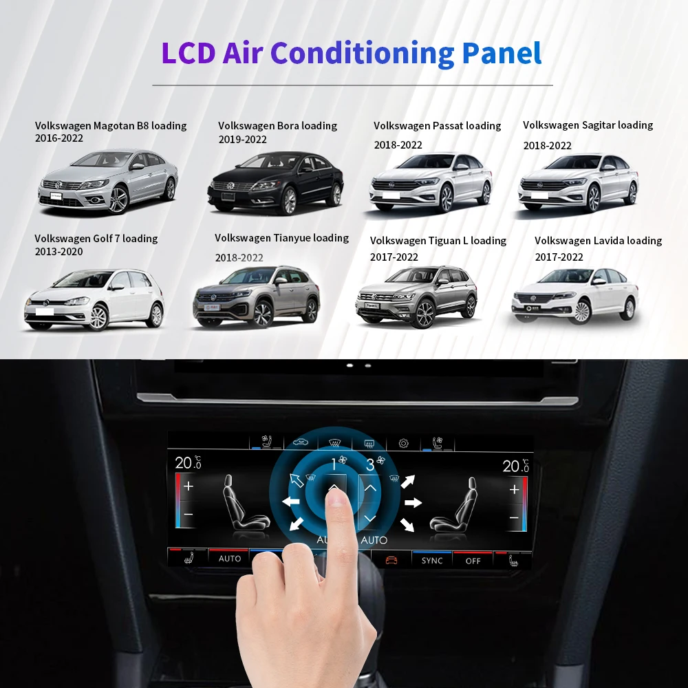 Voice Control Board For VW Jetta/Tiguan L/Passat B8/Golf 7/Magotan/Sagitar LCD Air Condition Panel Climate Seat/Glass Heating