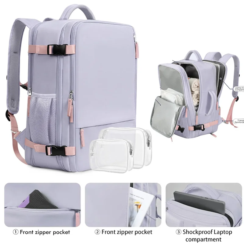 

15-inch laptop backpack, travel backpack, suitable for both men and women, large-capacity carry-on backpack, personal item bag,