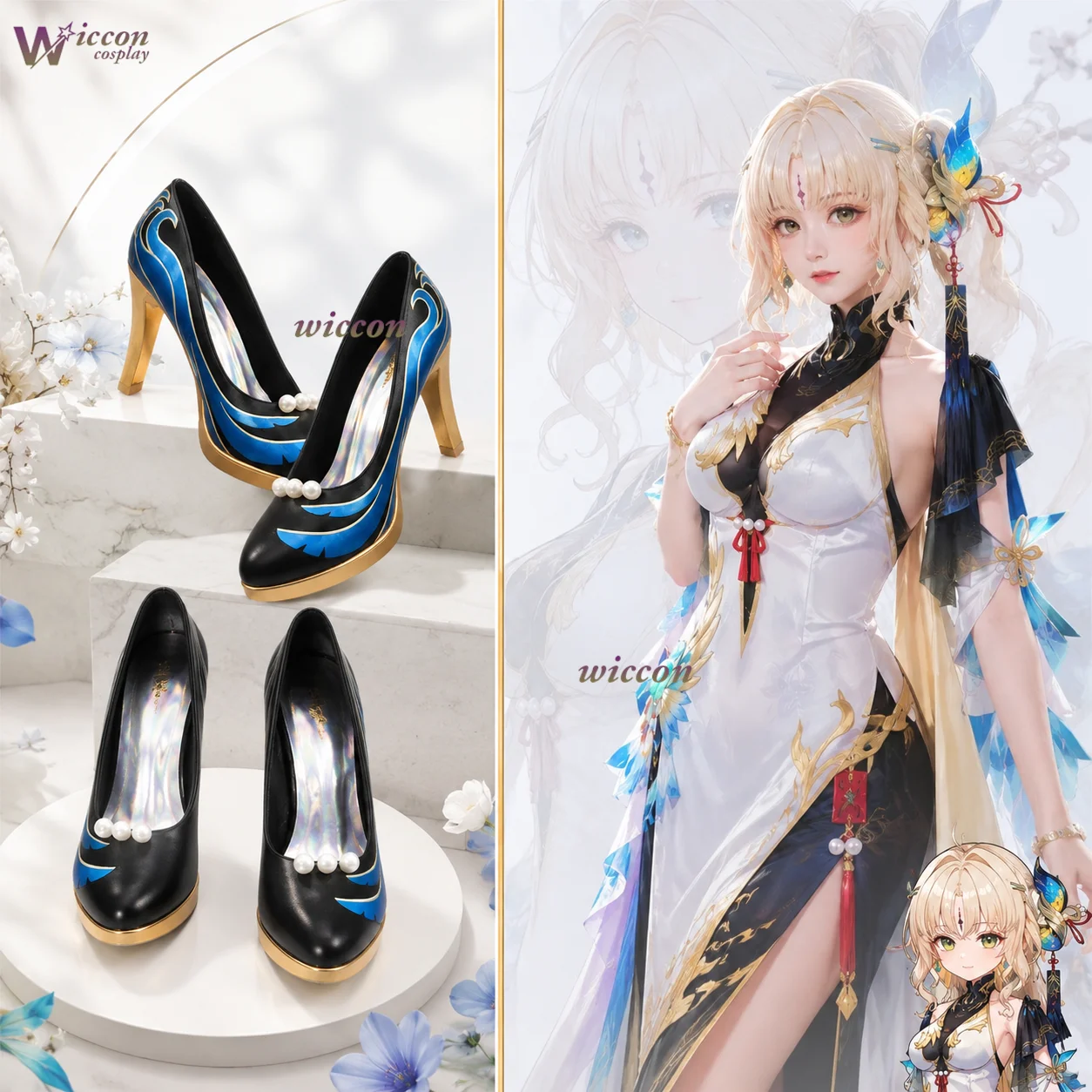 

KospLAY Wuthering Waves Suisui Cosplay High Heels Game Character Matching Cos Shoes Anime Outfit Accessories Halloween cos