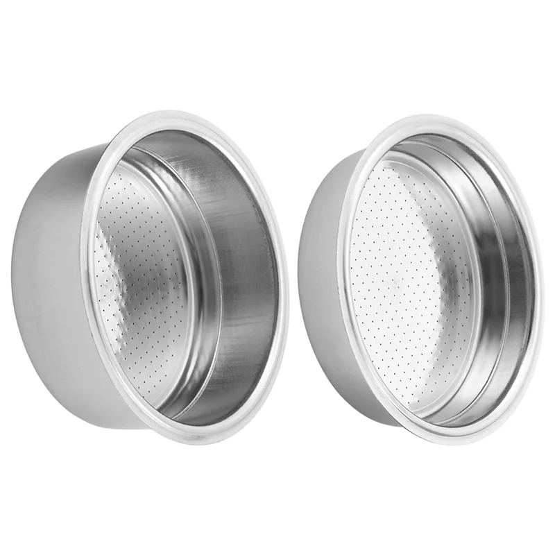 ABBK-2PCS 51Mm Stainless Steel Coffee Machines Pressurized Filter Basket Powder Basket Coffee Bottomless Portafilter Filter