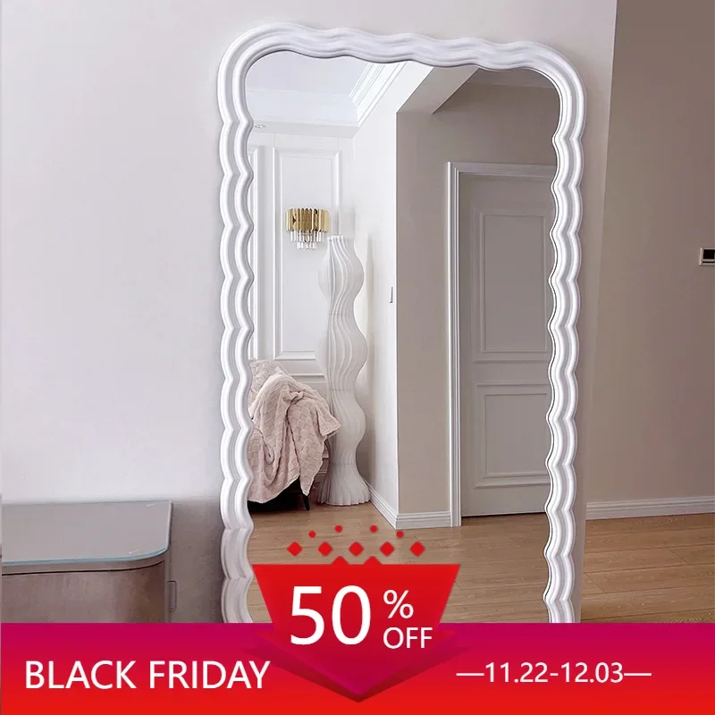 Heart Bathroom Decorative Mirrors Wall Full Length Makeup Big Mirrors Wavy Long Decoracion Hogar Bathroom Furniture CN50ZS