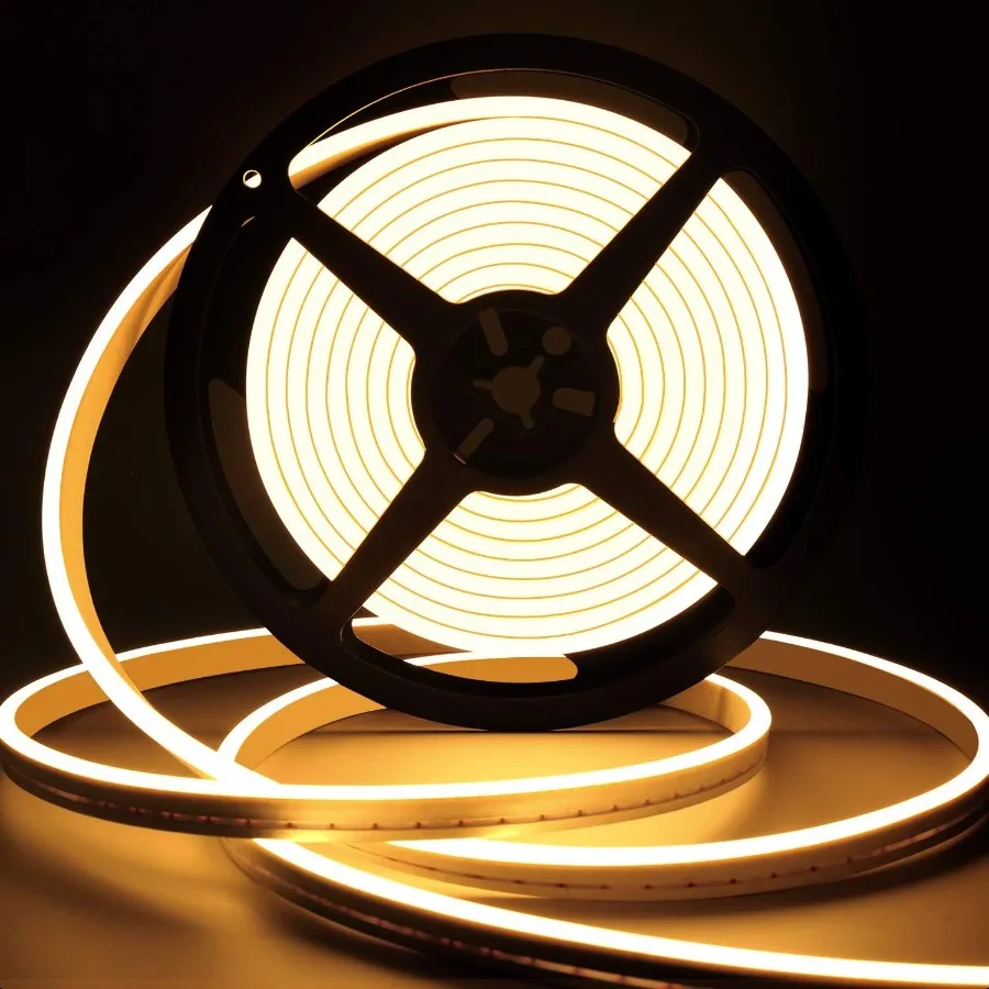 

Lamomo LED Neon Lights 12V Warm White Dimmable LED Strip Lights 16.4ft 5m Waterproof LED Neon Rope Lights Silicone 3000K Neon L