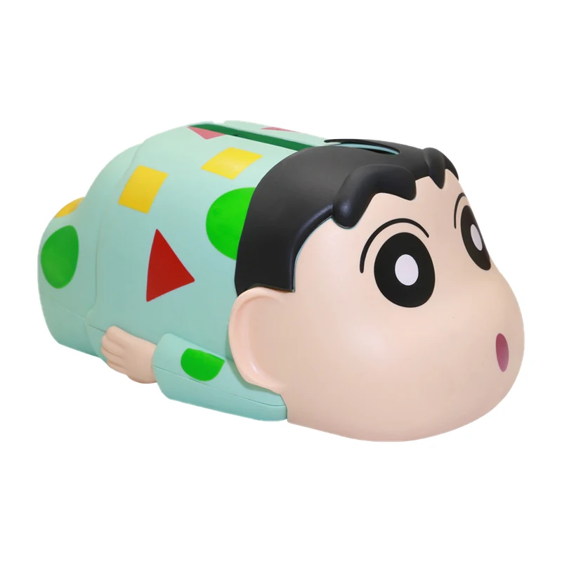 Коробка для салфеток с карандашом Шин-тян, чехол для салфеток, мультяшный держатель для бумаги, фигурка, модель игрушки, домашнее хранение, гостиная, настольные украшения