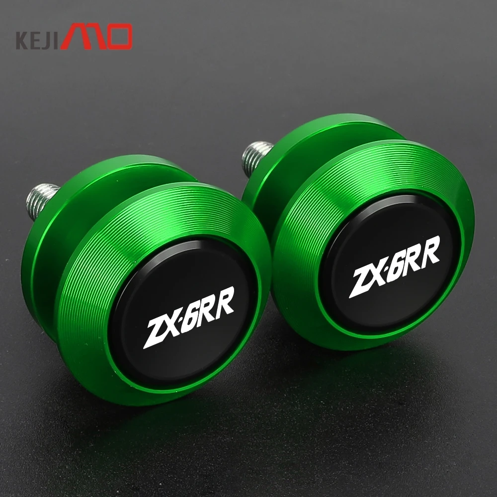 For Kawasaki ZX6RR ZX-6RR ZX 6RR 2000 2001 2002 2003 2004-2006 Motorcycles Accessories Rear Swingarm Spools Sliders Stand Screws
