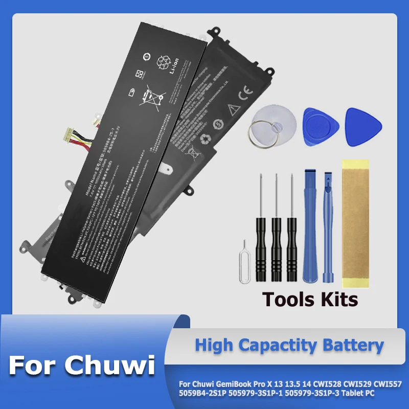 

Аккумулятор 5059B4-2S 1P для планшета Chuwi GemiBook Pro X 13 13,5 14 CWI528 CWI529 CWI557 5059B4-2S1P 505979-3S1P-1 505979-3S1P-3