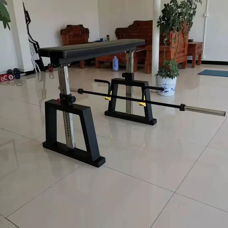 Multifunctional Fitness Rack Weight Lifting Bench Press Chest Press & Row Machine Steel Trainer for Versatile Workouts