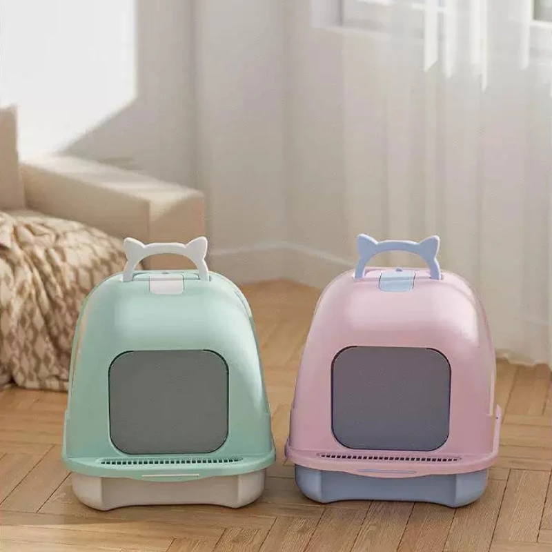 Castle For Cats Closed Litter Box Luxury Side Entrance Defecation Hiding Litter Box Toilet Kuweta Dla Kota Household Products