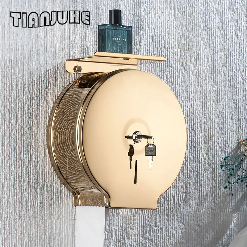 Decorative Tissue Box Tissue Box Wall-Mounted Paper Tissue Dispenser Stainless Steel Hand Towel Dispenser for Bathroom