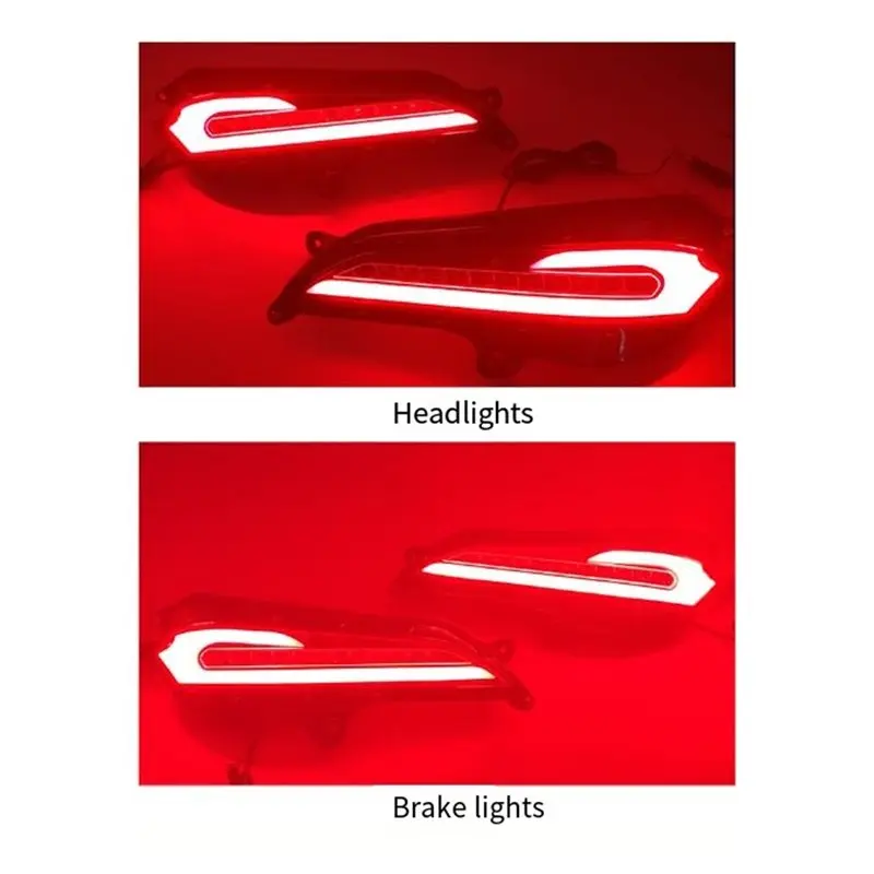 لتويوتا فيوس 2019 يارس 2017-2019 المصد الخلفي الضباب مصباح بدوره إشارة الفرامل تحذير ضوء اكسسوارات السيارات بدء متابعة الرسوم المتحركة #6