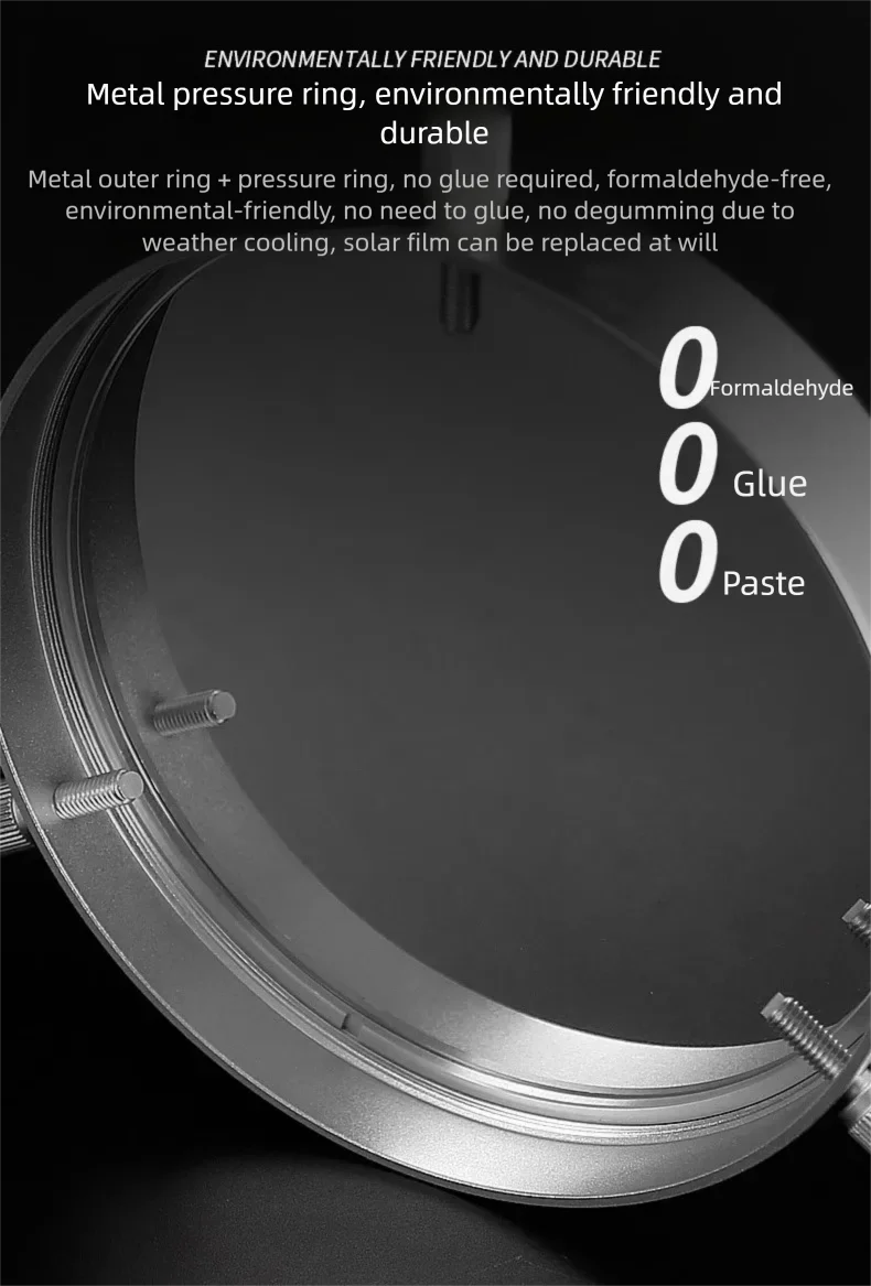 Angeleyes Sonnenfilter für Sonnenfinsternisse und Sonnenfleckenbeobachtung, kompatibel mit 80-250mm Teleskopen – Detail 5