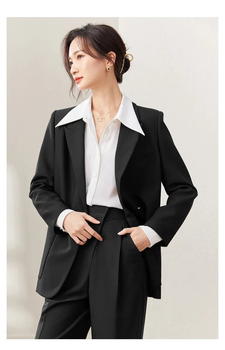 SENTUBILA Maßgeschneiderter Blazer für Damen 2026 Frühling Herbst Modetrend Elegante Anzugjacke für die Arbeit Damenbekleidung 153XC3230 – Detail 9