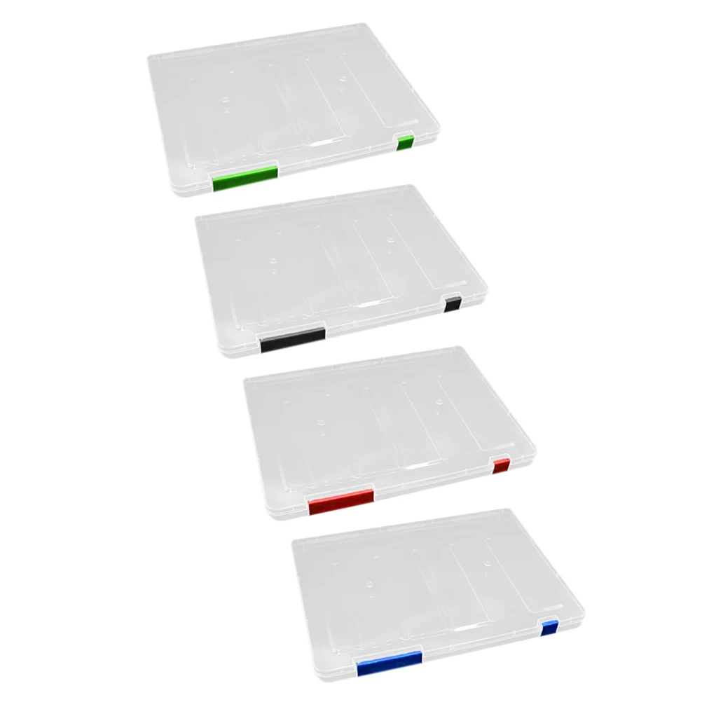 

4 Pcs Folder Storage Box Clear Document Holder A4 Envelopes Portable File Case Office Organization Paper Organizer The