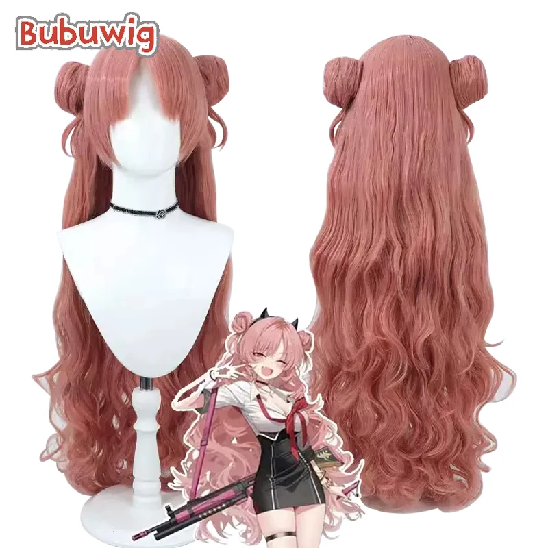 

Bubuwig Synthetic Hair Kirara Cosplay Wigs With Buns Game Blue Archive Kirara 90cm Women Long Wavy Pink Cos Wig Heat Resistant