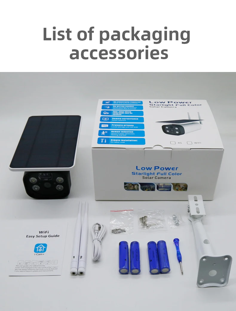 2MP 1080P Ubox APP Low Power Comsunption Solar Battery Power 4G/ IP Camera Outdoor Water-proof Home Security CCTV Monitor