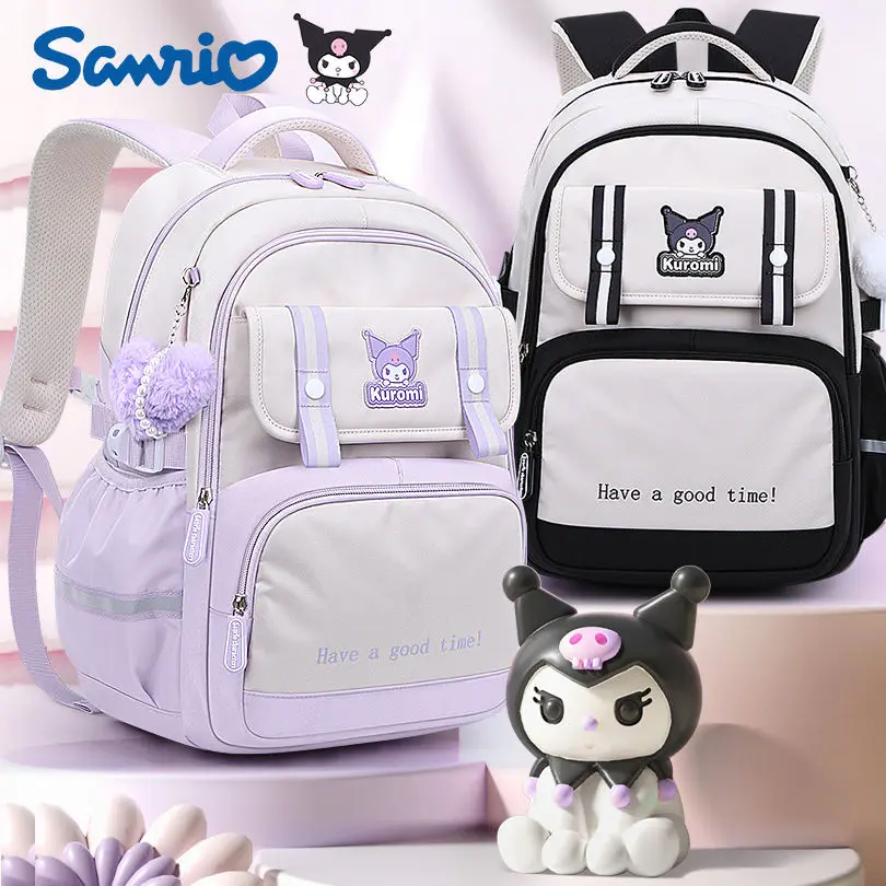 Sanrios My Melody Cinnamoroll Kuromi Large Capacity Kids Backpack Primary School Student Spine-Protect Weight-Reducing Schoolbag