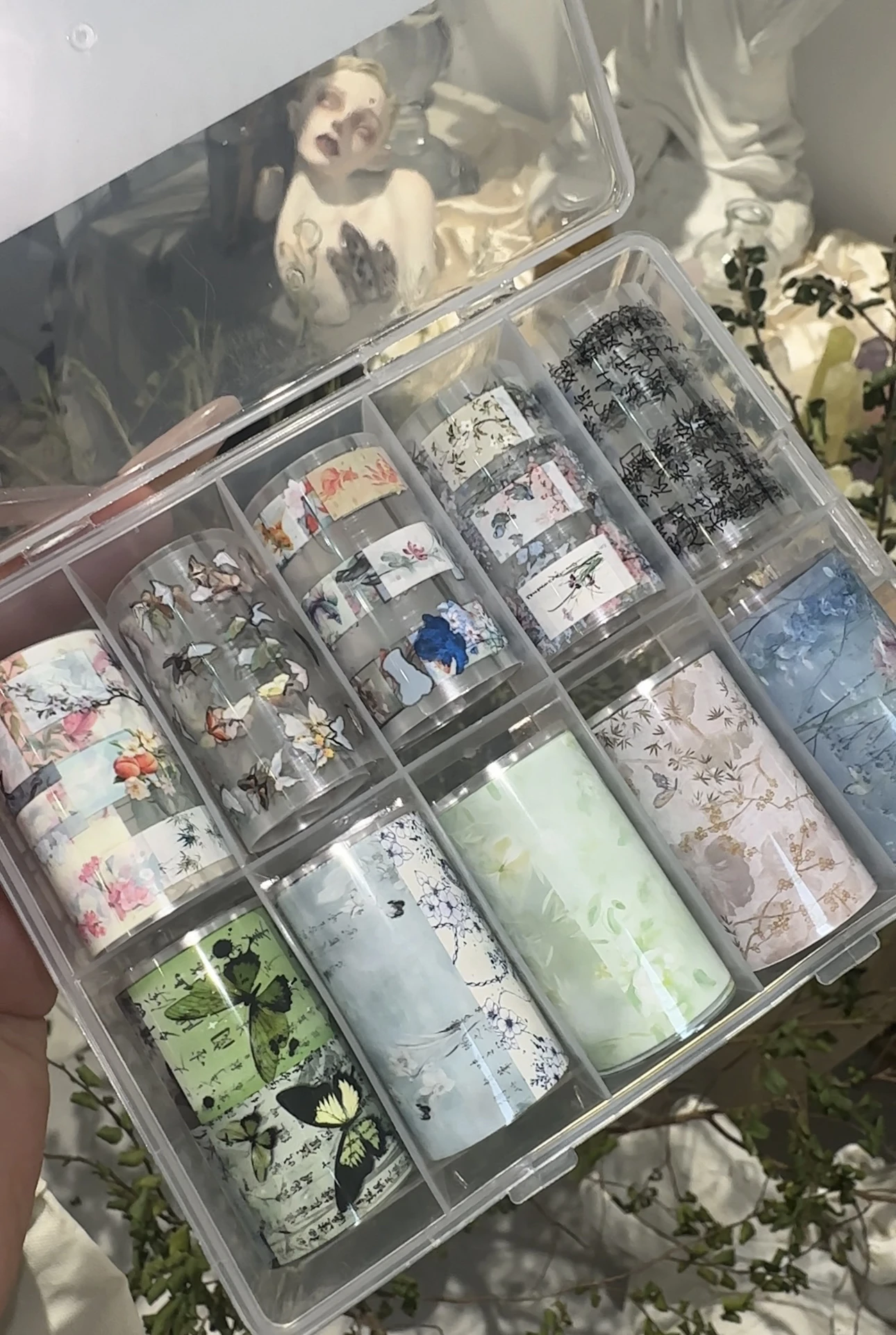 Met de hand geschilderde graffiti-manicure-transferstickers, nagelfolie, nagelstickers (moet worden gecombineerd met transferlijm)